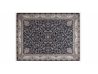 تصویر فرش پاتریس طرح افشان گلدانی رنگ سرمه ای 1200 شانه